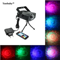 Tanbaby 7 Colors Ocean Wave Disco Stage Light Sound DMX 100-240V 9W LED DJ Light Auto-run Active Laser Projector with Controller