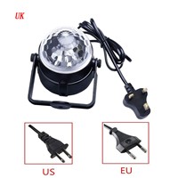 IR Remote RGB LED Crystal Magic Rotating Ball Stage Light Colorful ktv DJ light disco light Party Effect Light EU/US/UK plug