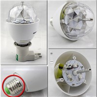 E27 3W 110v-220v Colorful Auto Rotating RGB projector Crystal led Stage Light Magic Ball DJ party disco effect Bulb Lamp