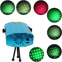 Holographic Projector R&amp;amp;amp;G DJ Club Disco Light Adjustable Voice Control Laser Stage Light Home Decoration Holiday Lighting