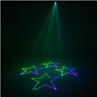AUCD 500mW RGB Beam Animation Laser Program Source DMX Projector Stage Lighting PRO DJ Show KTV Club Scanner Lights DJ-500RGB