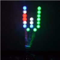 AUCD Mini 64 Leds RGBW Lattice Patterns Sound  Projector Lights Disco Home Club Party DJ Show Stage Lighting M03