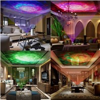 ZjRight IR Remote colorful Water Wave LED Stage Light Sound control Projector effect lights party bar restaurant decor lighting