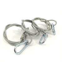 2 pcs/lot Stainless Steel Rope Loading Weight 40kg ,Wire Safety Cables With Looped Ends For Securing Stage Lighting