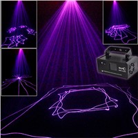 AUCD Mini PRO IR Remote 8 CH DMX 150mW Purple Beam Laser Scanner Lights DJ Party Bar Projector Professional Stage Lighting  V150