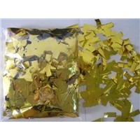 confetti for the confetti machine  golden and silver  aluminum foil