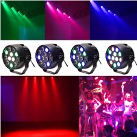 ZjRight 15W IR Remote RGBW flat LED Par lights Sound Control dmx512 Projector stage light for disco dj bar effect Dyeing lights