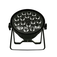2 pcs/lot LED Par 18x12W RGBW Light DMX Stage Lights Business Lights Professional Flat Par Can for Party KTV Disco DJ Ligthing