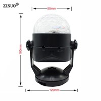 ZINUO Voice Control RGB LED Stage Lamps Battery Operated Crystal Magic Ball  Laser Projector Disco Stage Effect Light