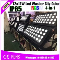 new dmx dj light rgbw 72x12w 4in1 led wall washer outdoor ip65 waterproof dmx lighting city color led