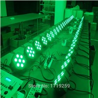 Wireless Remote Control  LED The brightest Led Flat Par 7x12W RGBW 4IN1 8 dmx Channels Fast Shipping