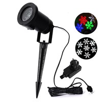 Waterproof Outdoor Snowflake LED Stage Lights Moving Snow Landscape laser projector Christmas New year Party Light Garden Lamp
