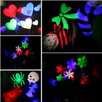 LumiParty Creative LED Projection Lamp Stage Light with 4 Cards Pastern Light for Christmas Halloween Valentine&amp;amp;#39;s Day