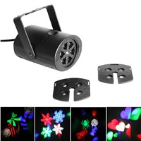 4W 8 Patterns Waterproof RGBW LED Stage Effect Light Laser Projector for Xmas Christmas Party Disco DJ Bar Club KTV Lamp