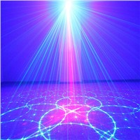 Stage Lighting 3 Lens 24 Pattern Club RG Laser BLUE LED Home Party Professional Projector illumination DJ Light Disco Club Laser