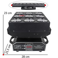 2 Unit DJ Equipments 9X10W RGBW 4IN1 LED Deformation Matrix Beam Moving Head Light For Stage Party Wedding Christmas Decoration