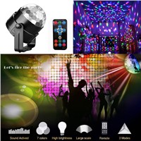 Karaoke Machine Party Lights 3W Disco Ball DJ LED 7 Colors Sound Activated Portable Stage Light For Festival Bar Club Party