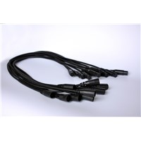 TIPTOP 10PCS Rubber Head 1 meter 3 Pin DMX Cable Black Rubber Plug Cheap Price DMX Lighting Cable 3 Pin XLR Warranty Promise