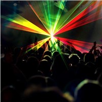 3D DMX512 Effects RGY Red Green Yellow Laser Scanner Projector Full Light DJ Disco Party Xmas Professional Stage Lighting show