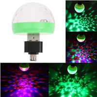 Mini Professional USB LED Disco Ball USB Stage Light RGB Shape Stage Decoration Effect Bulb for Karaoke Party Holiday Decoration
