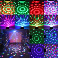 Sound Actived 7 Color LED Disco Magic Ball Projection Lamp 3w Strobe Rotating Led Stage light for Club Party Wedding Holiday