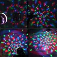 Hot Sale 2 in 1 Rotating Disco RGB Bulb Crystal Ball Effect White &amp; Color Changing LED Light Bulb for Party Club Bar or Home use