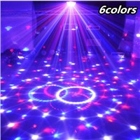 Led Stage Lamp Sound Control 6 Colors Magic Crystal Ball Disco Light Party Lights 110-220V Laser Light Christmas Laser Projector