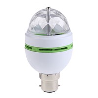 B22 3W RGB LED Mini Crystal Rotating Ball Bulb Lamp Effect LED Stage Lights for KTV Xmas Party Wedding Decora Lamp