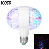 ICOCO LED 6W Rotating Bulb Light with Dual Head Magic Stage Disco Lamp Rotating Double-headed LED Colorful Stage Light Sale