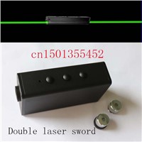 Mini Laser pen Dual Direction Green Laser Sword For Laser Man Show Portable laser dance props 532nm200mW