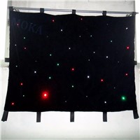 2m*4m LED curtain fabric , High brightness quality 160pcs leds RGBW color star backdrop,RGB LED Star cloth