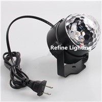 Mini RGB Stage Light Voice Control LED Magic Crystal Ball Lamp Rotation Laser Lights KTV Wedding Rooms Bar Christmas Flash Light