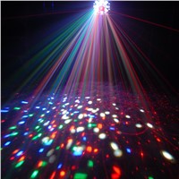 ZjRight 3 in 1 Laser/Strobe/Rotating party stage light Moon flower Effect Moving Laser Lights 8 White Strobe LED bar disco Xmas