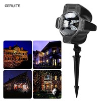 GERUITE LED Laser Projector Light Waterproof Christmas Snowflakes Remote Control Stage Lighting Effect DJ Disco Party Lighting