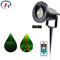 ZjRight Remote control Red Green Dynamic Christmas laser light Outdoor Waterproof laser projection lamp Bar DJ party stage light