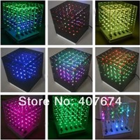 HOT SMD 1206 3in1 Laying 3D LED Cube Light,3D Animations Effects,LED Display for Disco Party,Exhibition,Bar etc