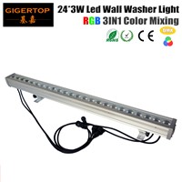 TIPTOP Stage Light 80W IP65 Waterproof Outdoor Liner Dimmer RGB 24x3W 1m Long Led Washer Light Rain Proof Power/DMX Connector
