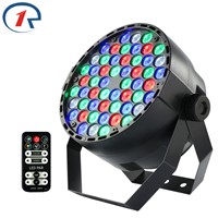 ZjRighrt IR Remote Fullcolor 54 LED Par lights DMX512 Dyeing effect lights Sound control LED stage light Party DJ disco lighting