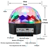 AKDSteel Bluetooth Music Playing 6 Colors Changing Magic Ball LED Lamp Rotary Voice Control Crystal RomanticChristmas New Year