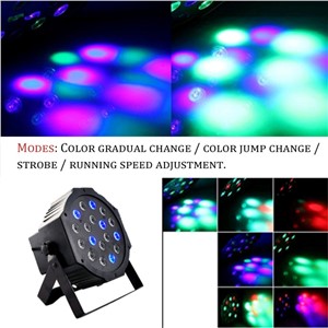 Professional LED Stage Lights 18 LED RGB PAR DMX Stage Lighting Effect DMX512 Master-Slave Flat for DJ Disco Party KTV