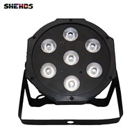 2017 LED Flat Par 7x 12W RGBW DMX Stage Lights Business Lights High Power Light with Professional for Party KTV Disco DJ