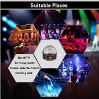 Stage Lamp Led Disco Laser Light wedding Party DMX Lights Sound Control Christmas Projector 9 Colors Crystal Magic Ball 21Modes