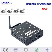 8 Way Wireless DMX512 Splitter LED Light Stage Light Signal Amplifier Splitter wireless  DMX Distributor