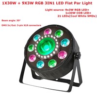 4Pcs/Lot Fast Shipping LED Fat Par 9X3W + 1X30W Led Light RGB 3IN1 LED Par Light Stage DJ Disco DMX Led Par Par Party Lights