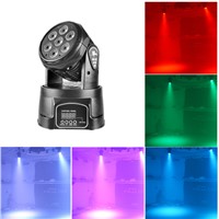 AUCD Mini 4 In 1 RGBW Leds 7 LED DMX Moving Head Light KTV Bar Stage Lighting Wedding Performance Spotlight Dyed Par Light