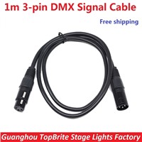 Sales 1 Meter Length 3Pin Signal Connection DMX Cable For Stage Disco Light Accessories DMX Cable Signal Line for DJ Moving Wire