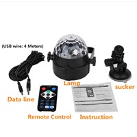 Stage Lights effect 3W Rotating Mini Magic disco ball car DJ Home Party USB socket LED Crystal Magic Ball Lamp DC 5V