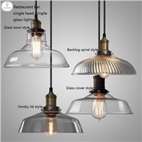 Lamp fashion brief Restaurant Bar Nordic American Simple Creative single head glass brief modern pendant light