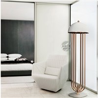 Modern floor lamps for living room White black aluminum lamp cover lamp LED G9 For the living room lobby