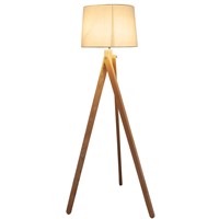 Simple Nordic standing lamp Wood leg Fabric lampshade E27 warm Floor Lamp Living Room Bedroom Restaurant 3 Legs Wood Floor light